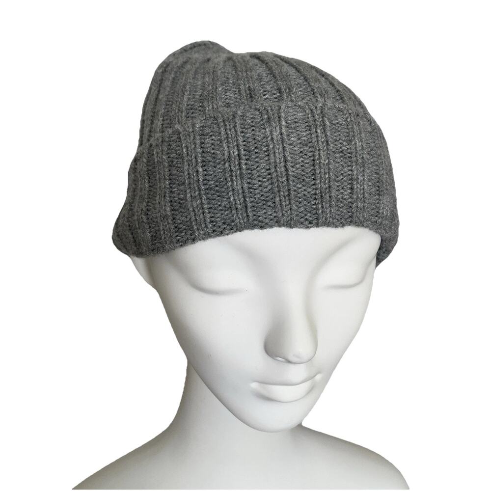 Atlantis Shore Gensend Grey Beanie Hat, recycled polyester, grey, knitted.